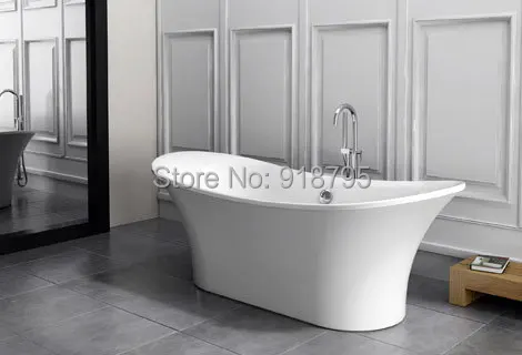 Us 1180 0 1700x800x590mm Cupc Approval Ellipse Acrylic With Fiberglass Resin Bathtub Freestanding Seamless Soaking Tub Rs6015 In Bathtubs