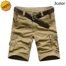 Wholesale 2016 Summer Outdoors Workout Bermuda Cargo Shorts Men Straight 100%Cotton Baggy Multi Pocket Military Tactical Shorts