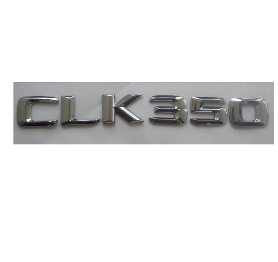 

Chrome 3D ABS Plastic Car Trunk Rear Letters Words Badge Emblem Decal Sticker for Mercedes Benz CLK Class CLK350