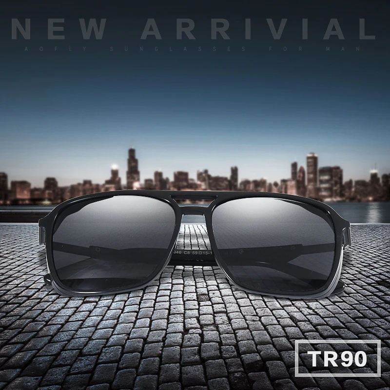 Kopen Aofly Brand Design Zonnebril Gepolariseerde Mannen Punk Vintage Eyewear Steampunk Zonnebril Bril Gafas De Sol AF8114