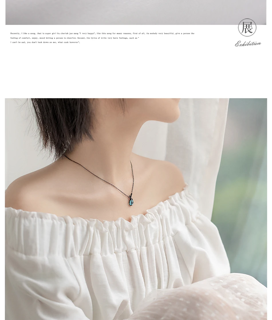 Thaya Original Design Sleeping Beauty Necklace S925 Silver Handmade Crystal Short Collarbone Chain Jewelry Gift