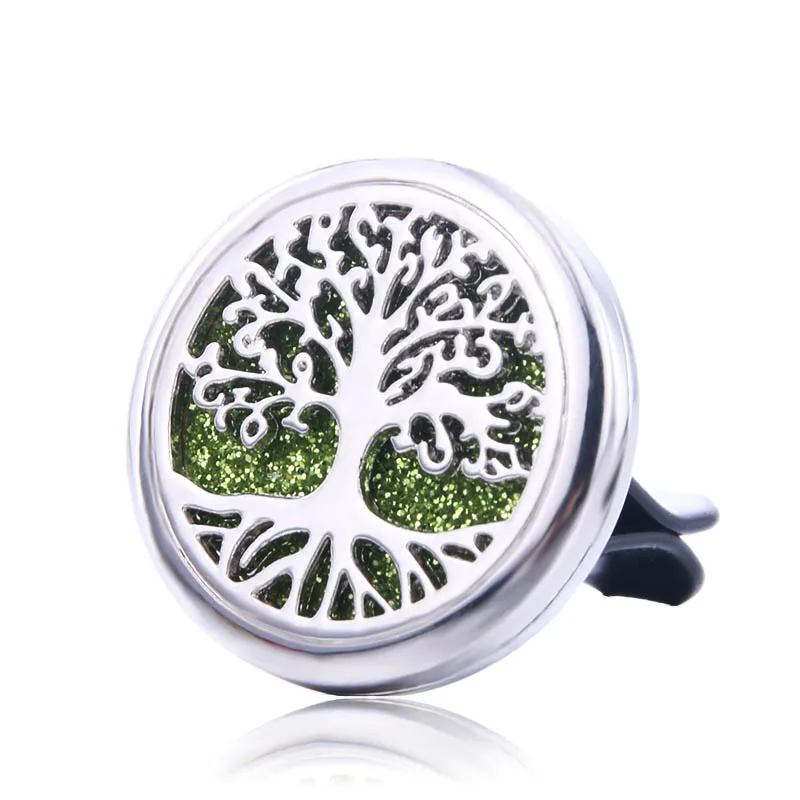 

Tree of Life Car Air Diffuser Stainless Steel Vent Freshener Car Essential Oil Diffuser Perfume Aromatherapy Necklace Locket
