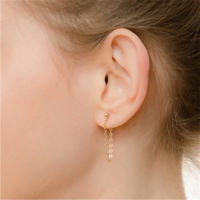 

Handmade Tassel Earrings 925 Silver Vintage Jewelry Minimalist Chain Brincos Personalized Gift Oorbellen Earrings for Women