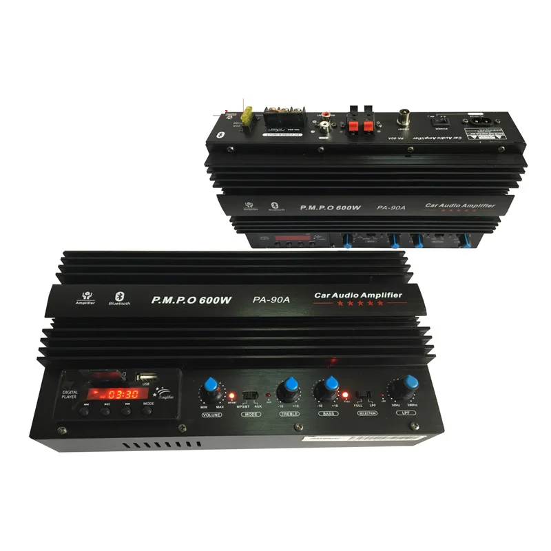 

High-Power 600W 12V 220V 2Channel Bluetooth Car Amplifier Board Dual-use Auto Amplifiers With Remote Control