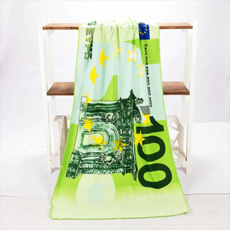 Microfiber Towel 500 Euro Design Sand Beach Towel Microfiber Bath Towel Drying Washcloth Swimwear Shower Summer Protection Supply 70x140cm