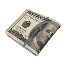 Милые двойные 100 доллара США Деньги кошелек дизайн Новинка смешной подарок мальчик молодых мужчин бумажник женщины Монета Чехол искусственная кожа