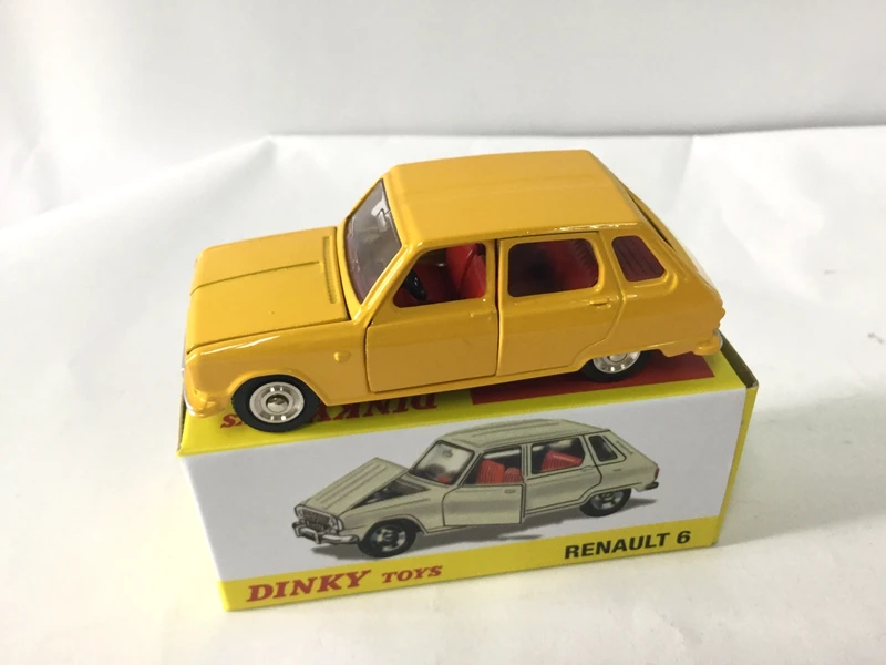 2 шт. костюм Редкие Динки игрушки новые издания 1:43 1416 Renault 6 сплава литья под давлением автомобилей и игрушки Модель Коллекция желтый и красный