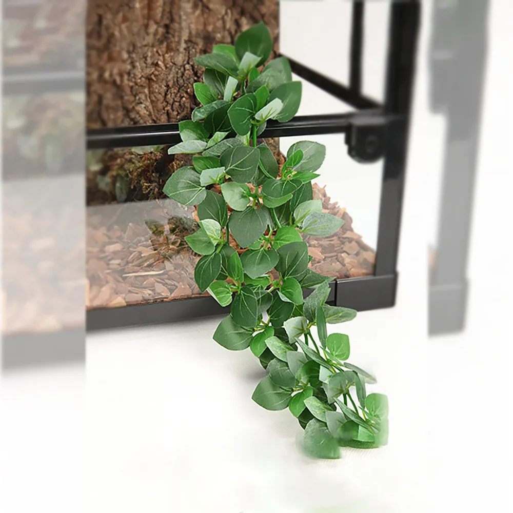 

Artificial Hanging Plant Ivy Vine With Suction Cup For Gecko Lizard Tortoise Chameleon Reptile Tree Frog Vivarium Terrarium Deco