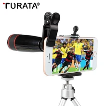 Turata 12X телескоп зум Объективы для телефонов для iPhone samsung смартфонов Универсальный зажим телефон Камера объектива
