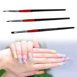 3 шт Nail Art Pen Картина набор гель лак для ногтей Pen Инструменты Madicure Живопись Рисунок набор инструментов