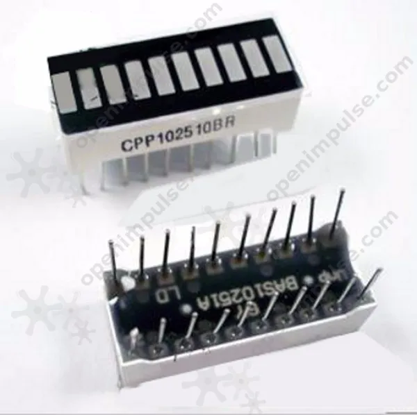 

10pcs 10 Segment LED Bar Graph (Red)