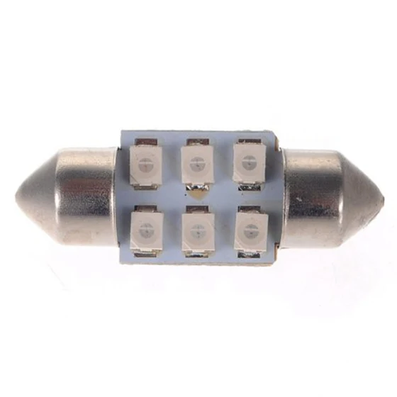 2x C5W светодиодный 6 SMD 31 мм ксеноновая лампа челнок потолочный купол светильник