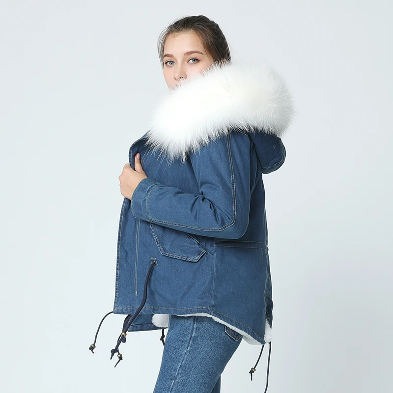 US $137.17 34% OFF|OFTBUY 2019 blau denim jacke parkas winter jacke frauen winter mantel frauen echt pelzmantel waschbären pelz kragen mit kapuze US $137.17 34% OFF|OFTBUY 2019 blau denim jacke parkas winter jacke frauen winter mantel frauen echt pelzmantel waschbären pelz kragen mit kapuze