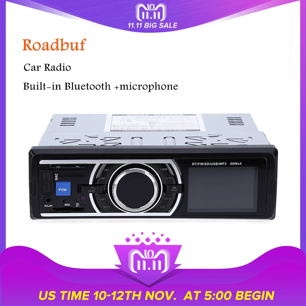 

1din Car Radio Coche MP3 Stereo Bluetooth Player Autoradio With Remote Control AUX-IN Audio Player USB SD Port Car Electronics