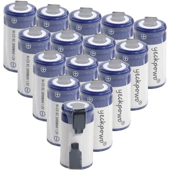 

15 pcs SC batteries power tool battery SUBC rechargeable batterie 2000mah nicd 42.5mm*22mm color random