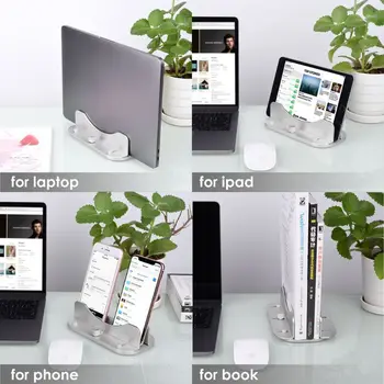 

Vertical Laptop Stand Holder Adjustable Size Desktop Space-saving Notebook Mount For Macbook Air/Pro Surface Pro Smartphone