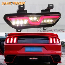 JAZZ TIGRE Multi-funzione Auto Posteriore Nebbia Della Lampada Della Luce Freno Lampada di Backup LED Paraurti Posteriore Riflettore di Luce Per Ford mustang 2017 2018