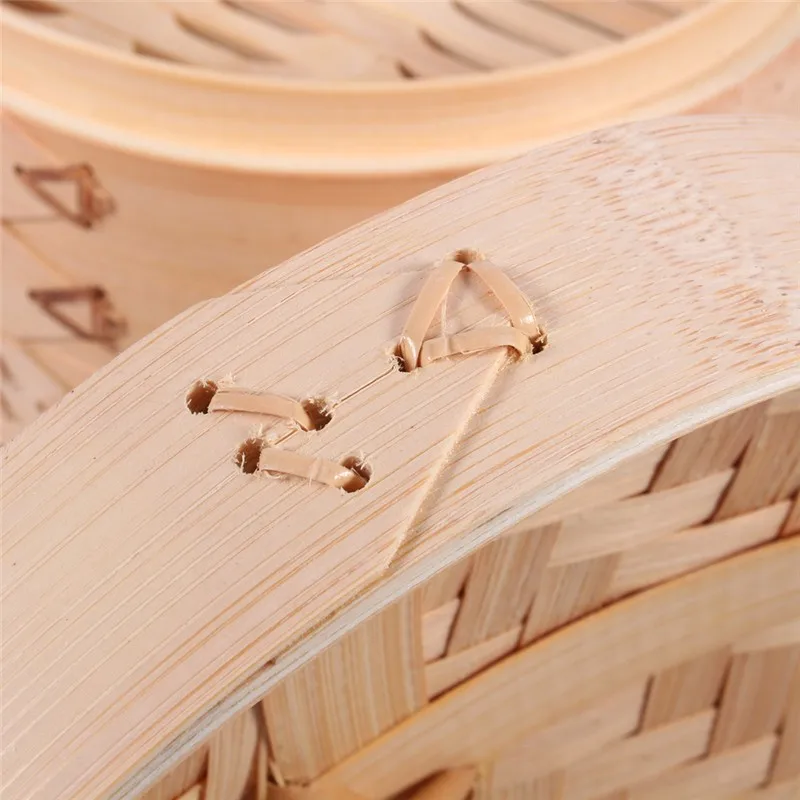 Прочная кухонная утварь 2 яруса 8 &quotЗдоровая Бамбуковая Пароварка тусклый сум