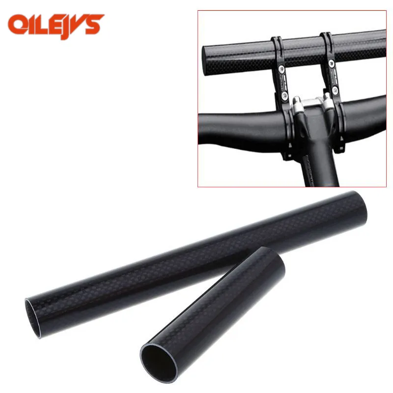 

MTB carbon handlebar Bicycle Handlebar Extender 100/200mm Bar Cycling Flashlight Phone Holder Mount dropshipping