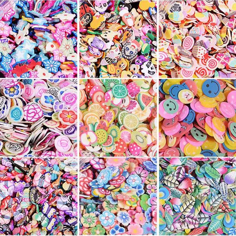 

10,000pcs 5mm Fimo Slice Slices For Jewelry Epoxy Resin Fillers DIY Making Nail Art Decoration 10 Designs For Pick