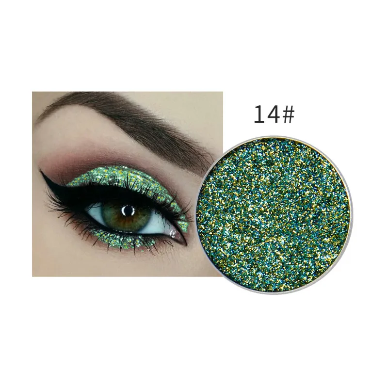 NICEFACE 1Pc Single Color Long-lasting Diamond Eyes Shadow Eye Glitter Shimmer Makeup Powder Monochrome Glitters 24colors TSLM1