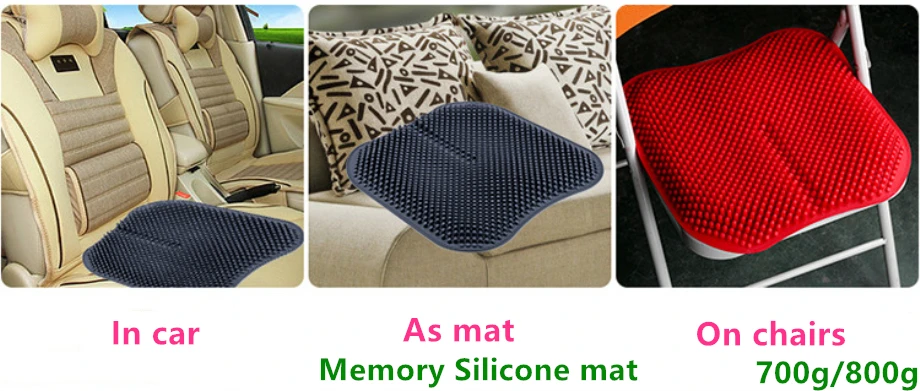10 шт./лот, 800 г, силиконовый автомобильный коврик для стула, подушки для йоги, массажная подушка с высокой памятью, дышащая сетка, силикагель, BPA-free