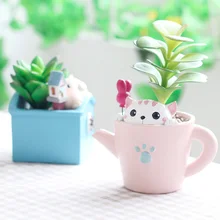 ROOGO new design fashion cartoon animal planter zakka hand crafts kawaii flower pots succulent plant pot home decortion