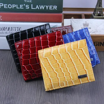 

JIULIN 2019 New PU Stone Stripe Men's Wallet Bright Leather Wallet Multicolor Optional