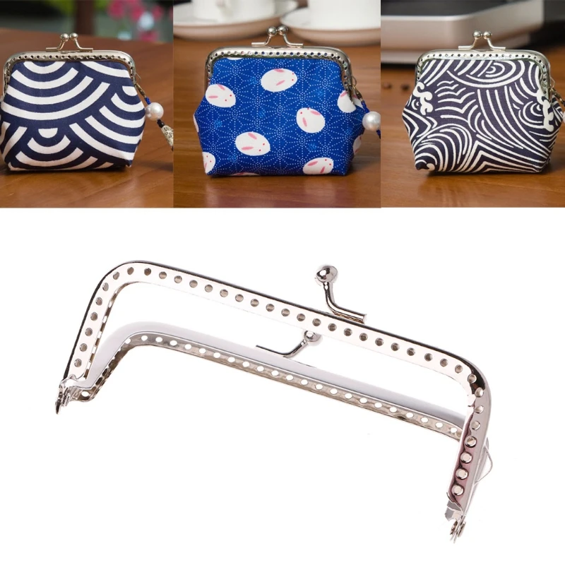 

Women Metal Frame Kiss Clasp Arch 8.5cm Handle for Handbag Sewing Holes Clutch Coin Purse Bag Accessories Fashion
