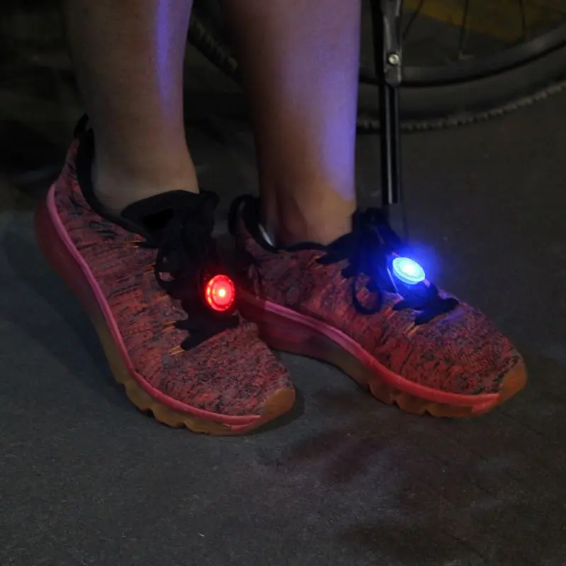 LED Luminous Shoe Clip Luminous Evening Running Safety Bicycle Shoe Clips Outdoor Cycling Sports Safety Warning Light 2019