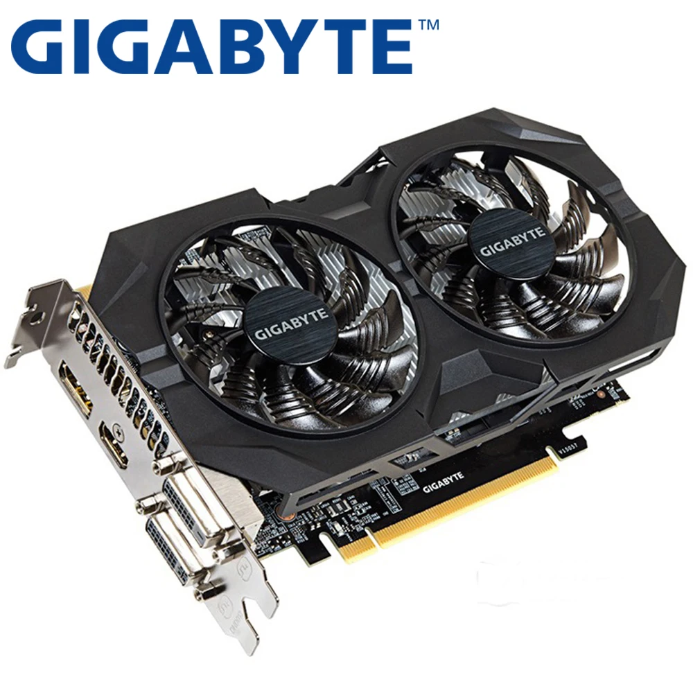 Видеокарта GIGABYTE GTX 950, 2 Гб, 128 бит, GDDR5, видеокарты для nVIDIA, VGA, карты Geforce, оригинальная GTX950, используется HDMI 1050 TI 750