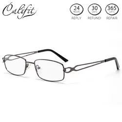 CALIFIT Gun серебряный Ретро близорукость градусов очки Для женщин прозрачные линзы полный кадр астигматизм очками Для мужчин металлические