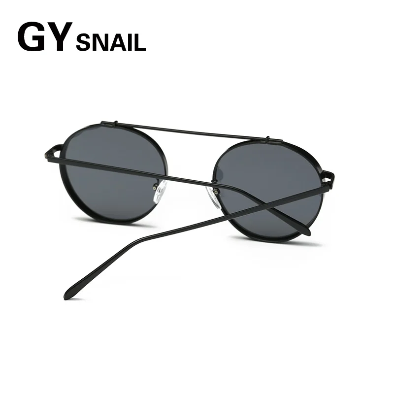 GYsnail классические мужские Солнцезащитные очки женские круглые металлические