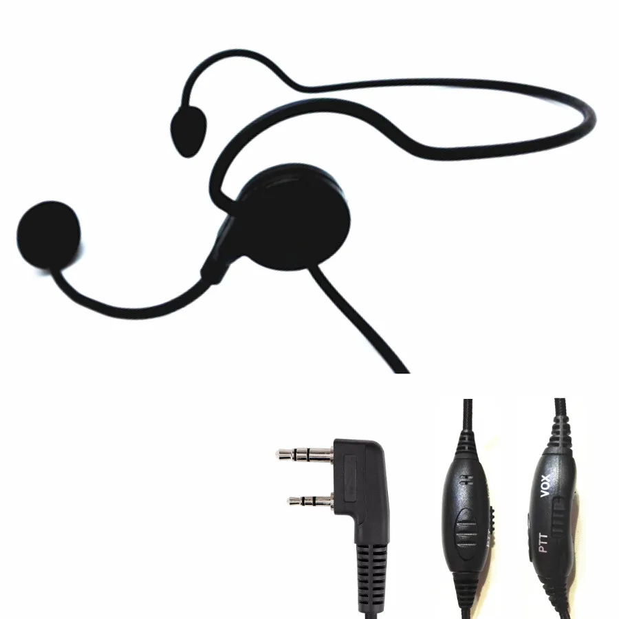 Универсальный 2Pin палец PTT vox наушник мягкий микрофон гарнитура для Kenwood BAOFENG UV 5R Bf