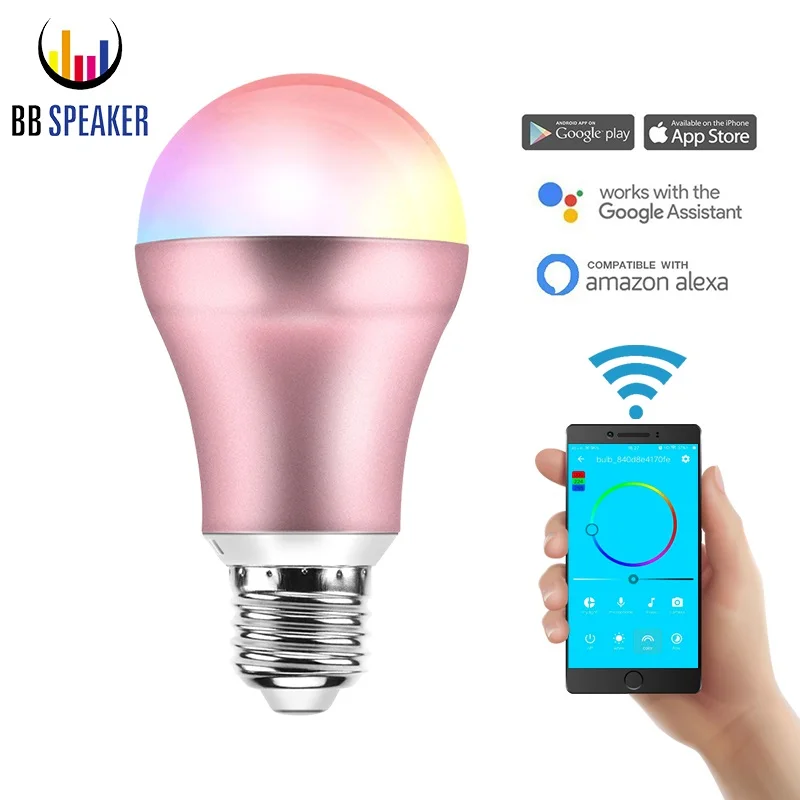 

Led light Bulb E27 Smart Lamp E14 7W APP WIFI Remote Control Smart Bulb B22 Wifi Google Home Warm White and RGB Led lamp