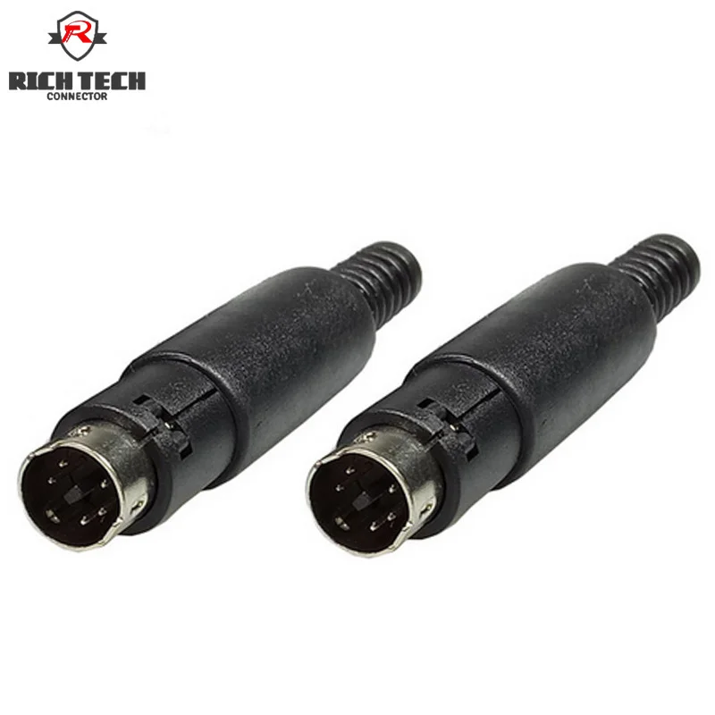 8pcs DIN connector for computer keyboard/mouse mini 5pin DIN male plug