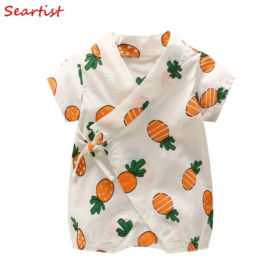 

Seartist Baby Girls Boys Summer Body Suit Newborns Kimono Fruit Floral Print Infant Rompers Newborn Japanse Korean Kimono 30
