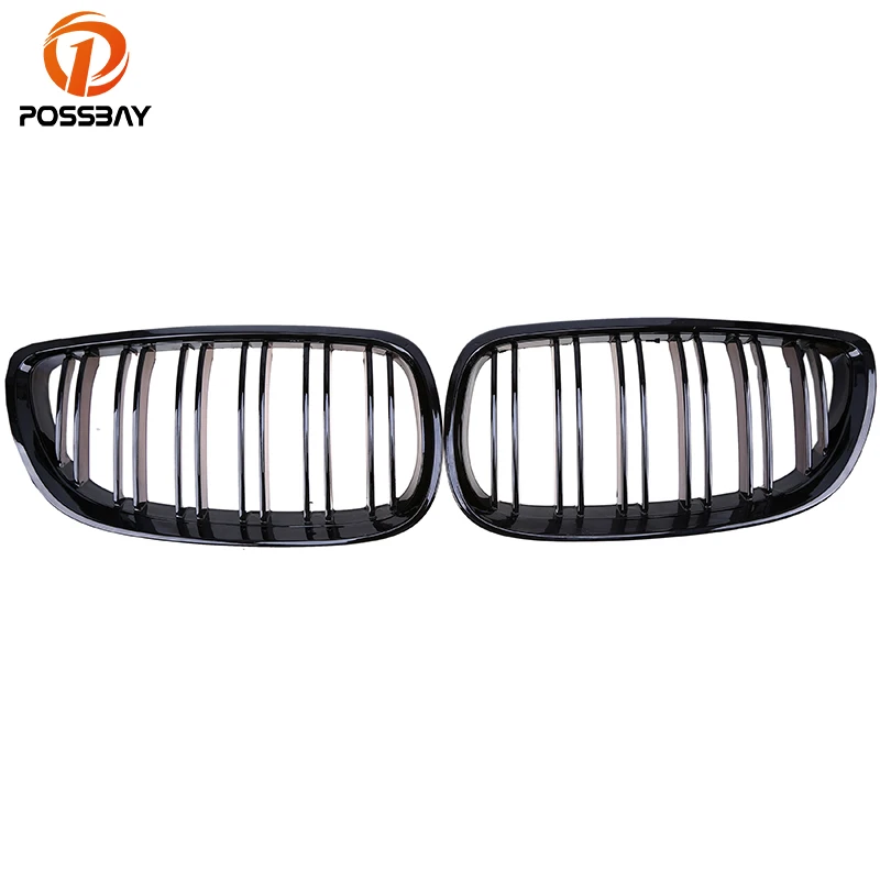 

POSSBAY Car Front Center Double Slats Hood Grille Grills for BMW 3-Series E93 330i/335i/M3 Cabrio 2007/2008-2010 Pre-facelift