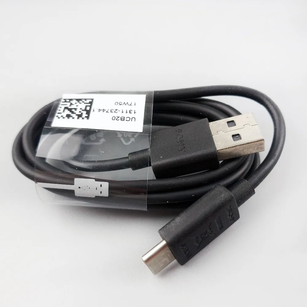 

Original Sony Ucb 20 Xperia XZ2 Charger Cable Usb Type-C Quick Fast 100cm black Charge Data Line XZ XC XZp XZ1 XZ1C Smartphone