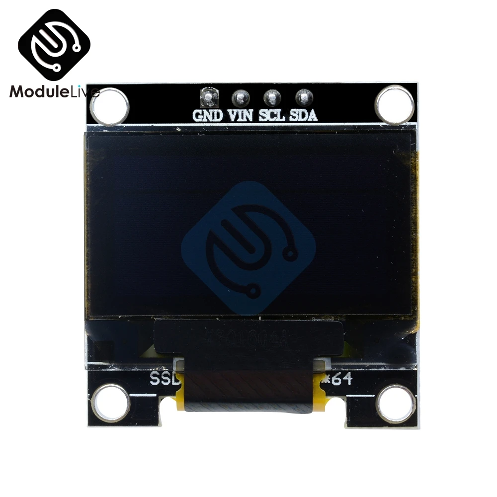 0 96 дюймовый IIC последовательный желтый синий OLED дисплей модуль 128X64 I2C SSD1306 12864