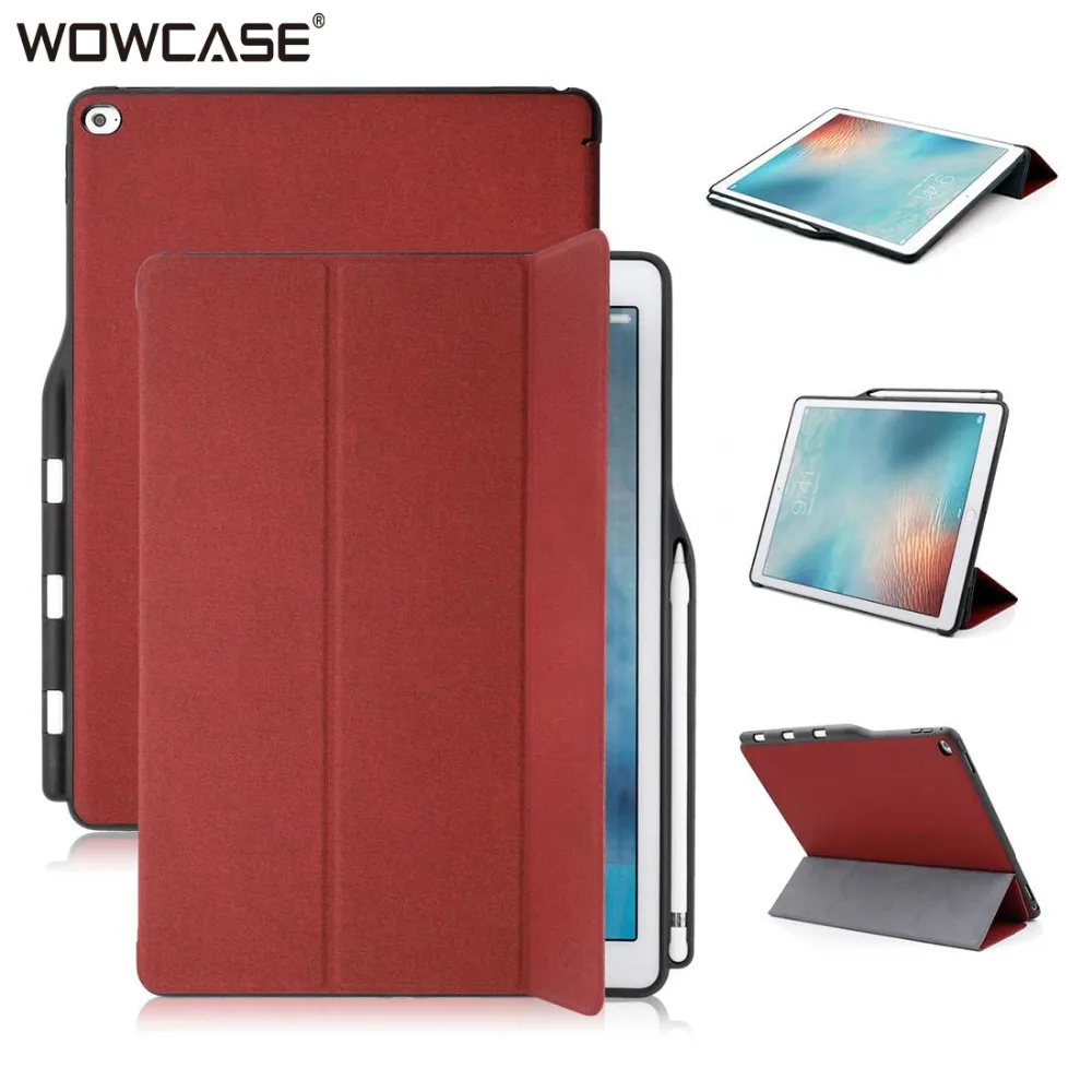 

WOWCASE Leather Case For iPad Air 3 2019 iPad Pro 10.5 Universal Case Pencil Holder Auto Wake Folding Stand Back Cover Funda