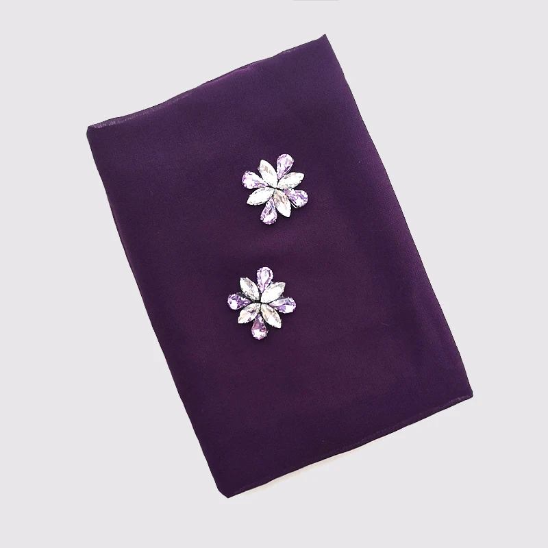 

Floral Diamonds Abaya Long Hijab Scarf Chiffon Muslim Hijabs Jilbab Foulard Femme Musulman Turban Abayas For Women Headscarf