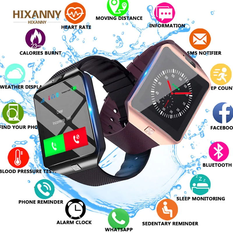 

Bluetooth Smart Watch Smartwatch Android Phone Call Relogio 2G GSM SIM TF Card Camera for iPhone Samsung HUAWEI PK GT08 A1