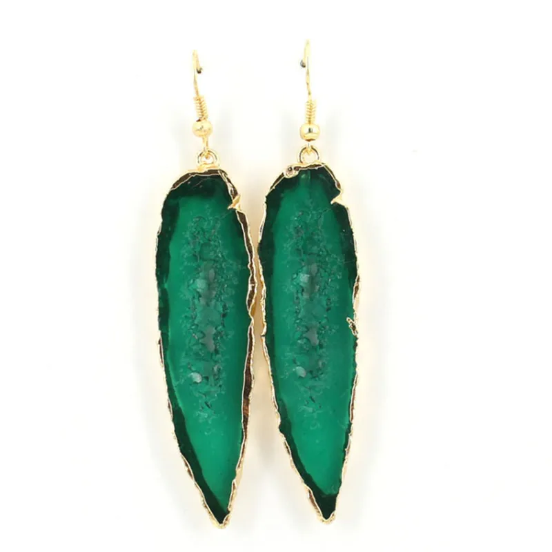 

GEOMEE Female Resin Hollow Drop Earrings Women Jewelry Oorbellen Gold Color Handmade Geometric Carrot Shape Large Earings E771