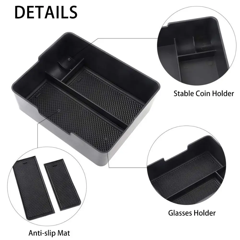 

Center Console Organizer Tray Coin Sunglasses Holder Accessory for Tesla Model 3