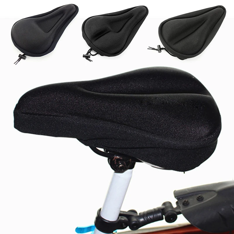 Silica Gel Bike Seat Cover Padded Bicycle Seat Covers Comfortable Bike Seat for Men Women Comfort Soft Silicone Bicycle Seat Pad for Mountain Road Bike Outdoor Cycling Bicycle Saddle Replacement 