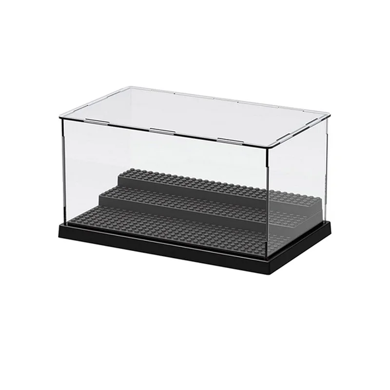 New 3 Step Acrylic Display Box Dustproof Showcase for Minifigure Figure Build Toy Stackable Case Action Figure Display Cube