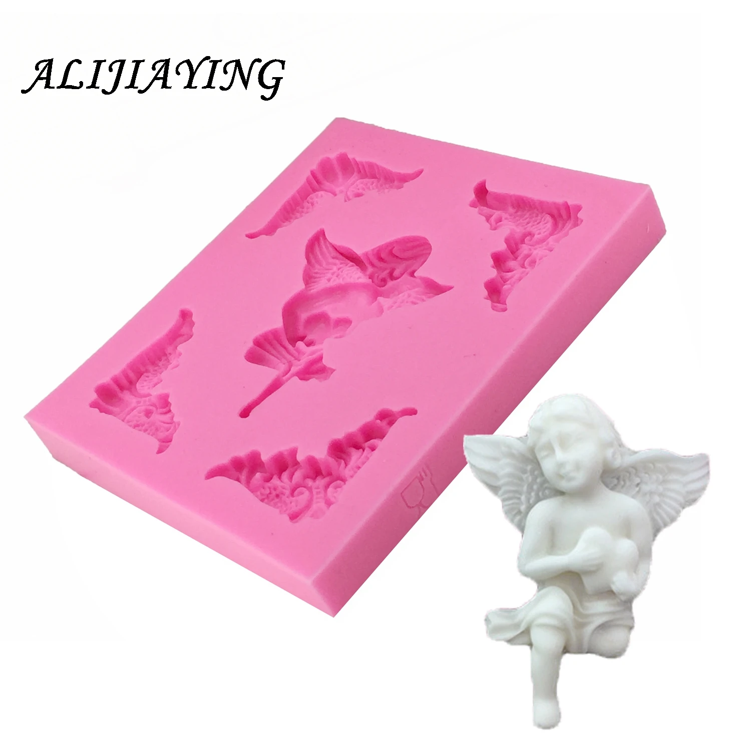 

1Pcs Relief Angel Cake Silicone Cake Mold Frame border Cupcake Fondant Cake Decorating Tools Gumpaste Chocolate Moulds D1244