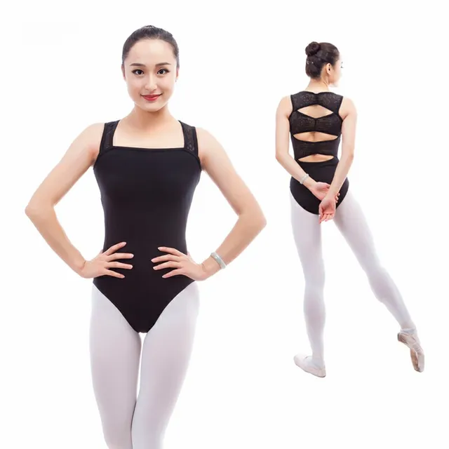 Ballet Leotards For Women Red/black Adult Sexy Back Lace Hollow ...
