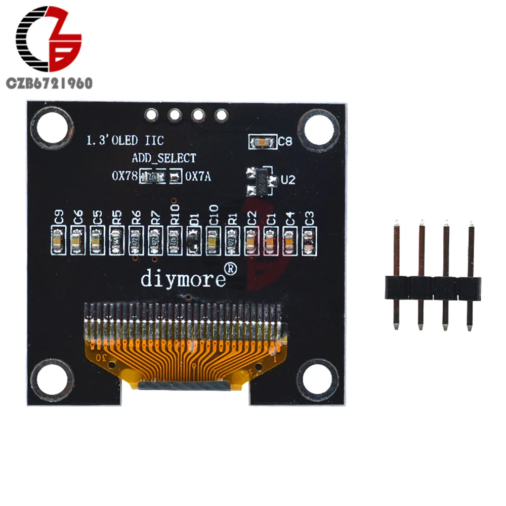 128x64 1,3 дюймовый ЖК-дисплей модуль IIC IEC серийный модуль 12864 SSH1106 Белый Синий ЖК-модуль с подсветкой для Arduino